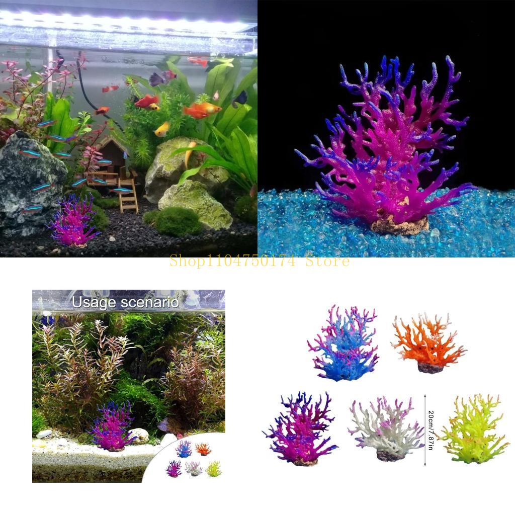 Aquarium Plants For Sale - Kunstmatige boom decoratieve plant Kleurrijke boomornamenten