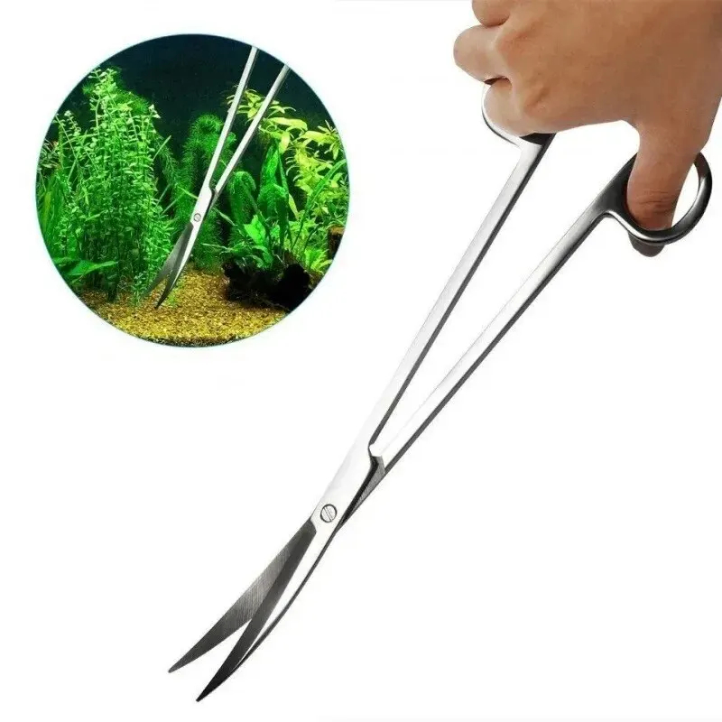 Planted Aquarium Cleaning - Aquariumschaar, extra lang roestvrijstalen reinigingsgereedschap, aquascape-gereedschap