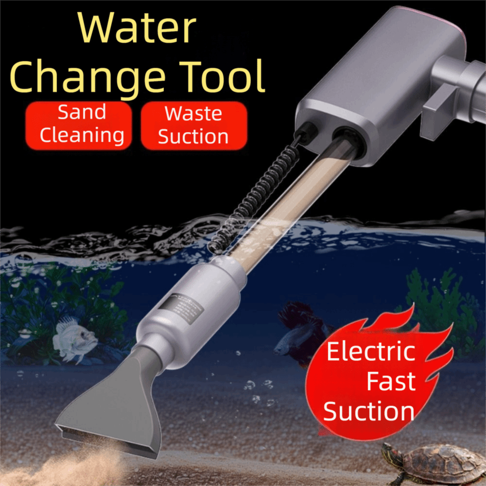 Planted Aquarium Cleaning - Automatische aquariumstofzuiger, elektrisch, extreem lange batterijduur,